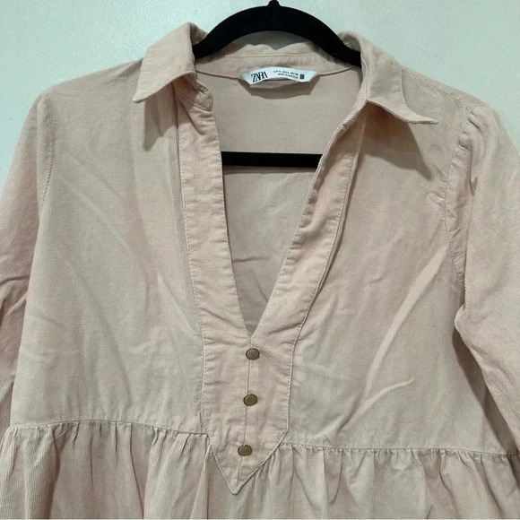 Zara corduroy dusty pink dress Small - Picture 4 of 7